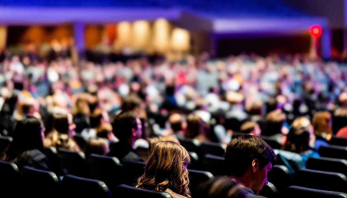 Audience watching stage